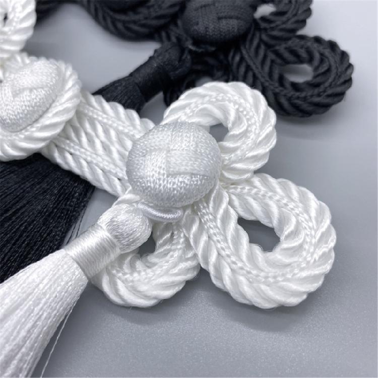 Three Leaves Fringe Knot Buttons Chinese Clothing Decorative Sewing Accessories