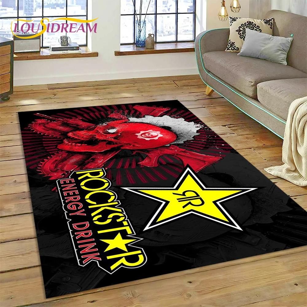 3D Коврик-Ковер Спортивный с Логотипом Rockstar Energy для Спальни Гостиной Дома Украшение Дивана, Большой Декоративный Коврик для Пола Детская Игровая, Подарок