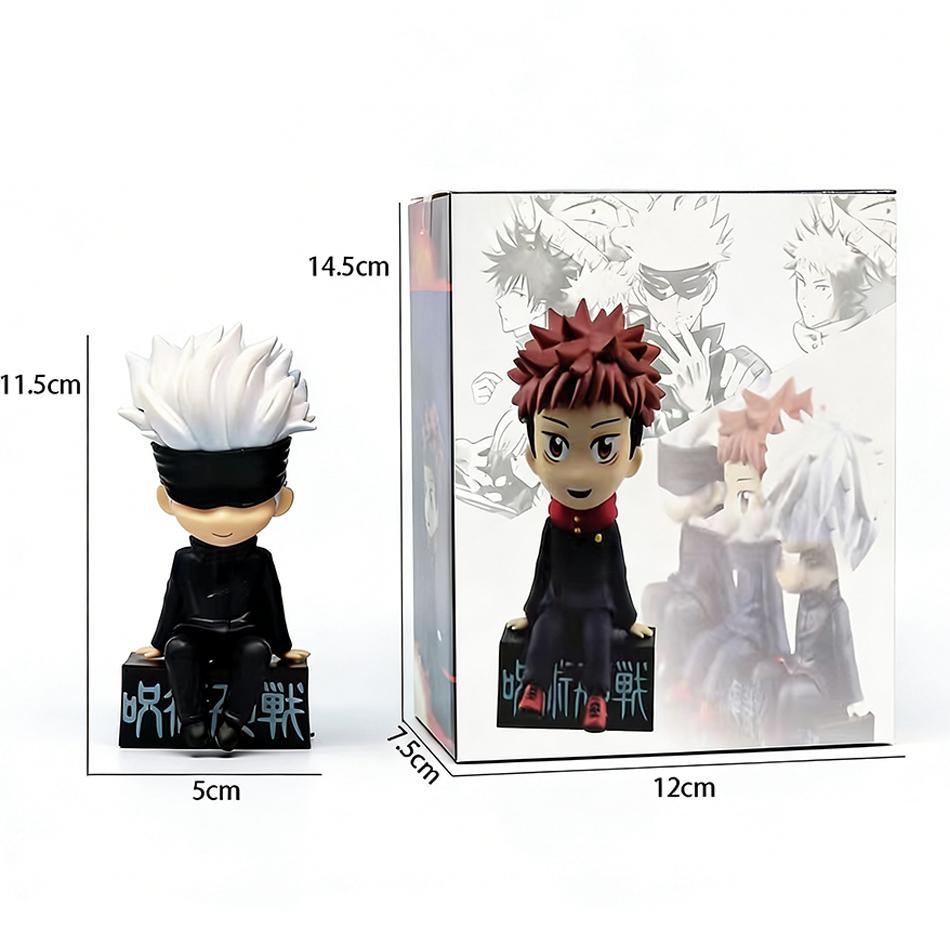 11 см Аниме Фигурка Jujutsu Kaisen Серия Чиби Сидящие Сатору Годжо/Гето Сугуру Фигурка Действия Фушигуро Тодзи/Оккоцу Юта Фигурка