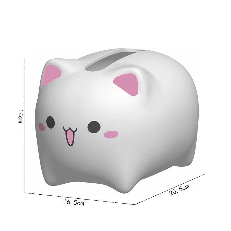 Kawaii Cat коробка для салфеток в гостиной, коробка для хранения салфеток, кухонный контейнер для бумаги, настольный держатель для туалетной бумаги для ванной комнаты, общежития