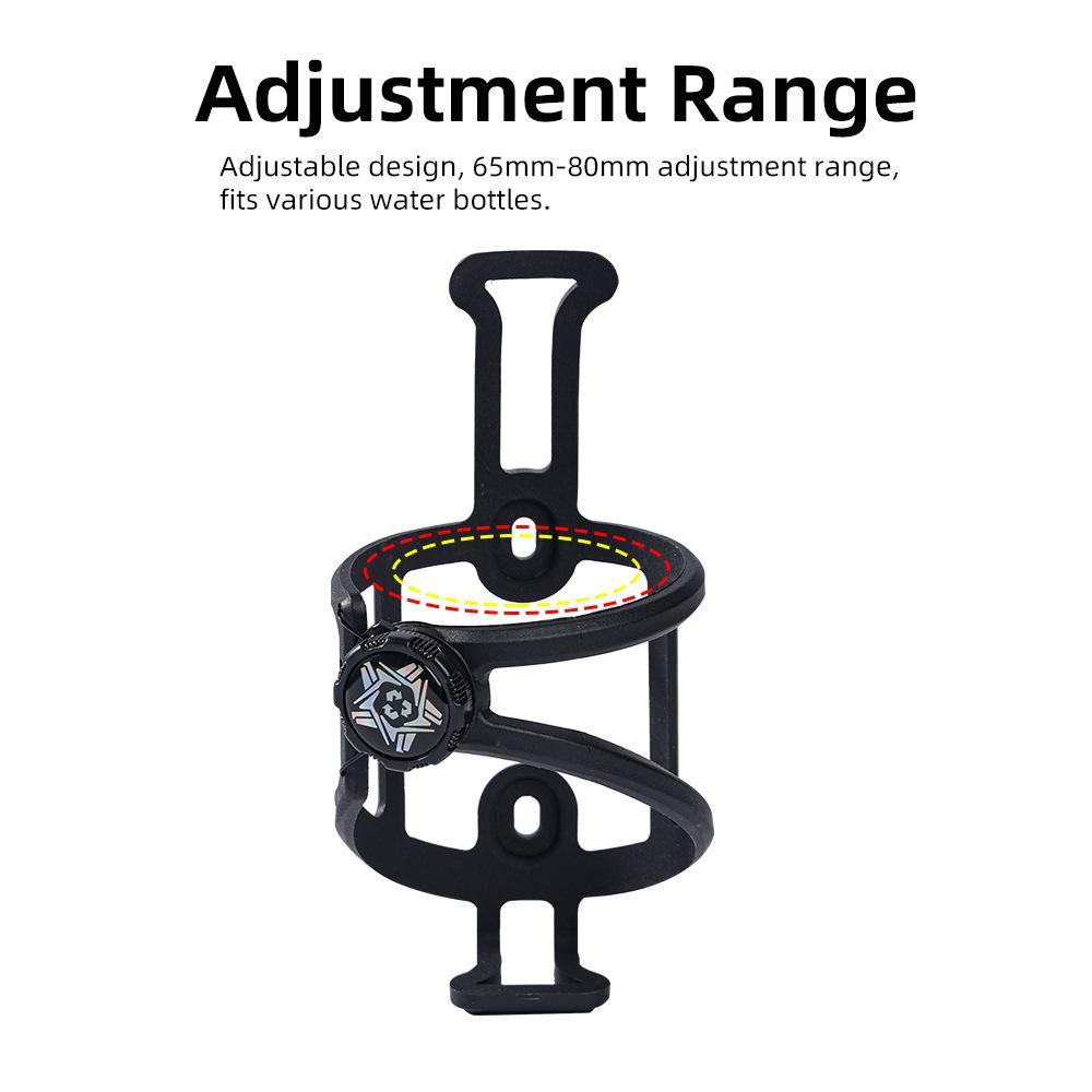 TTPROUniversal Bike Bottle Cage Adjustable 68-90mm Holder with AirTag Case Fit for Most Water Bottles 6