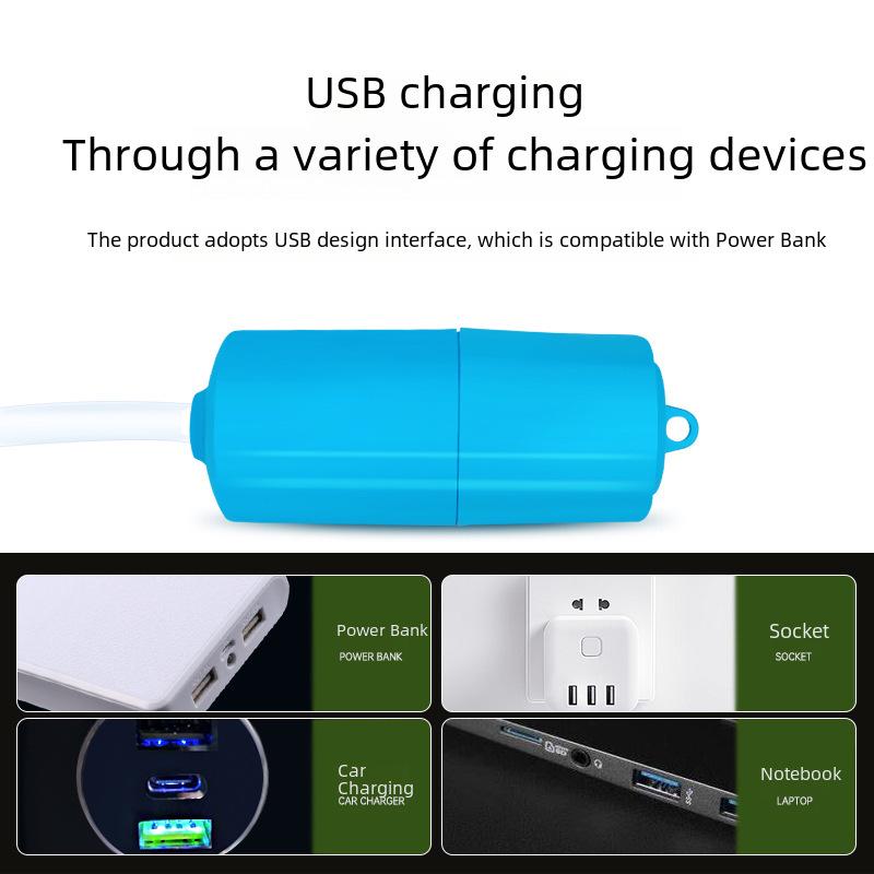 Компактный USB-кислородный насос для аквариумов и рыбалки на открытом воздухе: Бесшумный и эффективный оксигенатор