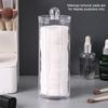 Transparent Cotton Swab Makeup Pad Dispenser Storage Box Multifunctional Bathroom Cosmetics Storage Box Cotton Round Holders