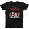 Christmas Reindeer Santa Snowman Gingerbread Funny Gift Tee Black T Shirt 149
