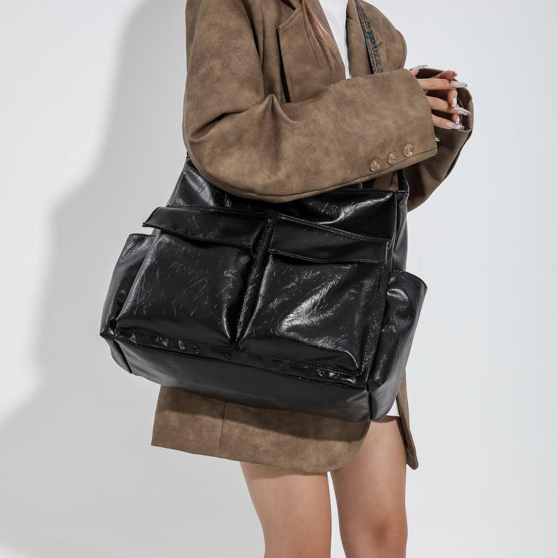 Женская сумка через плечо с застежкой-молнией из искусственной кожи, горячая распродажа, высококачественная однотонная повседневная сумка с строчкой