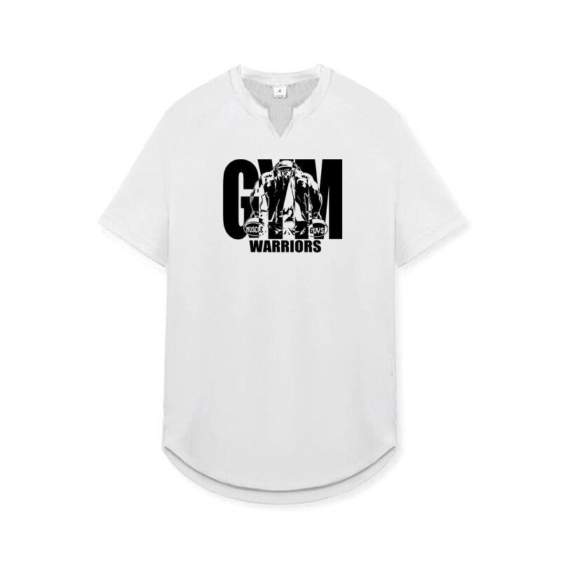 Muscleguys спортивная мужская одежда для фитнеса и бега с короткими рукавами, свободные эластичные повседневные топы