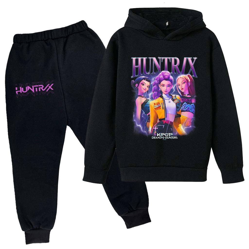 Плюшевые брюки с длинными рукавами, свободный пуловер с капюшоном для детей