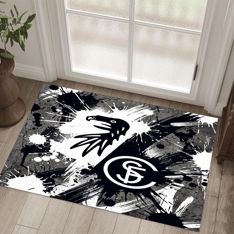 SC Freiburg FC Design Crystal Velvet Carpet Cozy Non?Slip Printed Rug For Bedroom Living Room Entrance