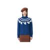 Uniqlo Свитер с узором из белок, вязаный, женский, синий, коллаборация JW Anderson 462718-66