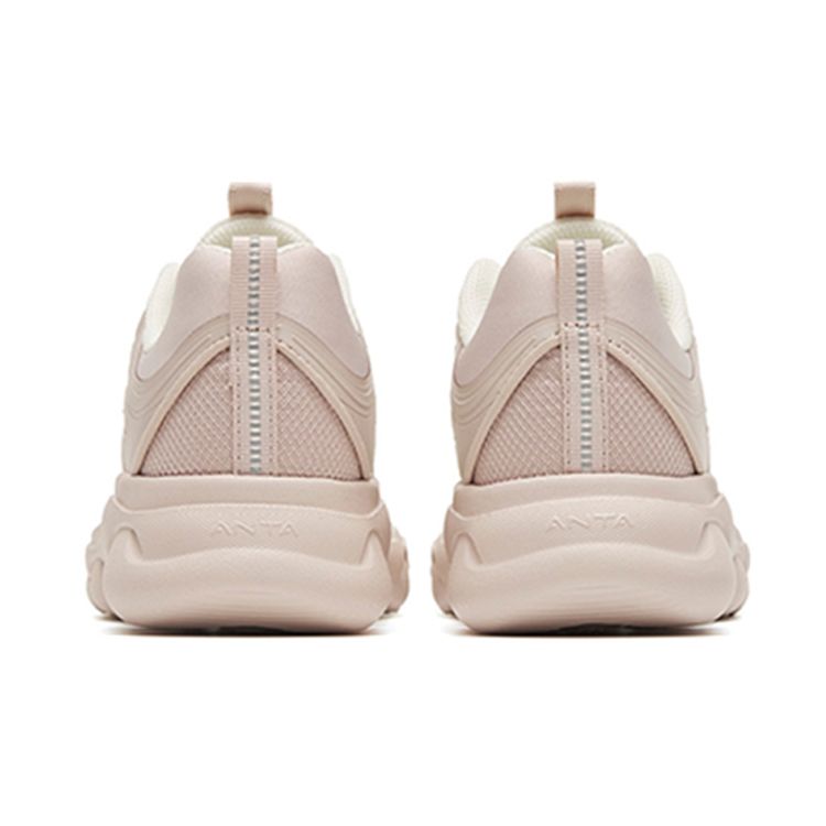 Anta Soft Cushioning Comfortable Shock Absorption Non-Slip Wear-Resistant Breathable Low-Top Running Shoes Women Sneaker White Gray 122245574-1