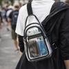 Waterproof PVC Sports Chest Bag Large Capacity Adjustable Transparent Crossbody Bag Lightweight Design Transparent Material