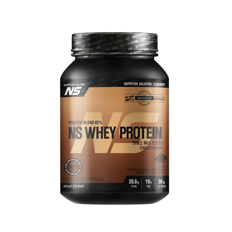 NS Whey Protein Chocolate Flavor Container Type 450g Health Supplement Powder Shake Protein, 450g, 1 Piece