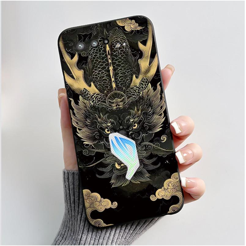 Чехол для Asus Rog Phone 5 Rog 5s ZS673KS ZS676KS Чехол Роскошный Дракон Милый Крутой Для Мальчиков Девочек Мягкий Черный Матовый Силиконовый Задний Чехол