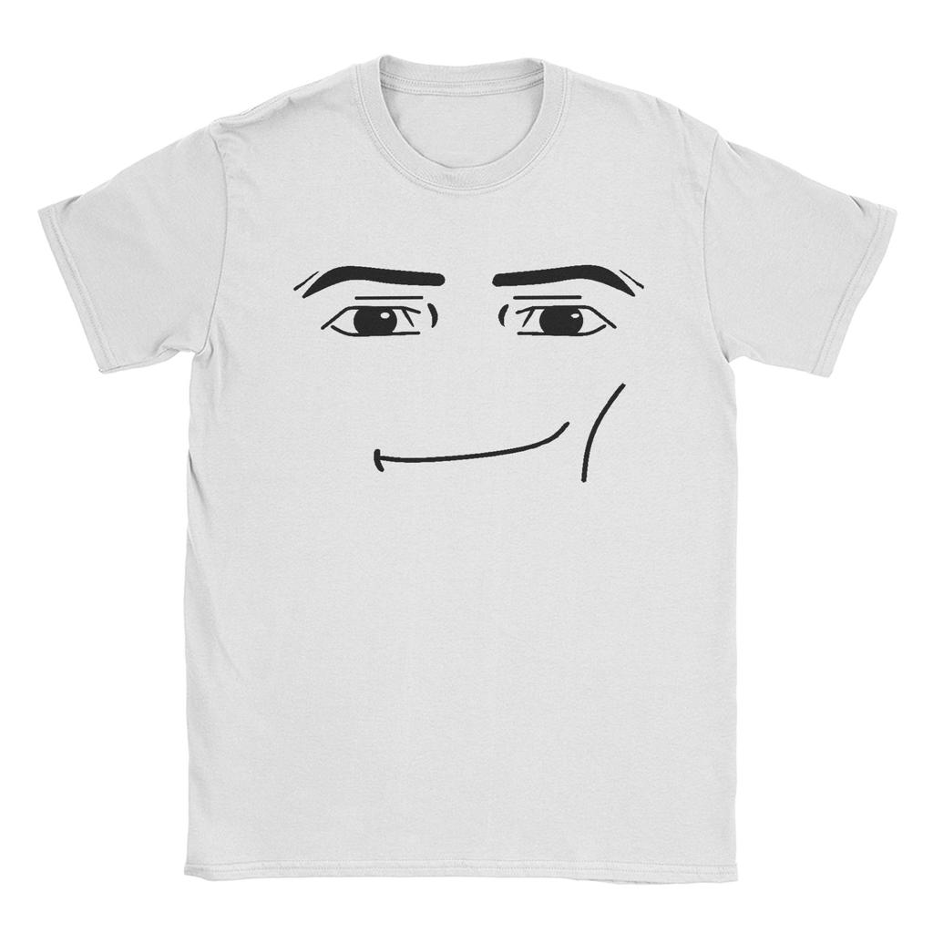 Anime Robot Robloxs Face T-Shirts for Men Women Fun 100% Cotton Tees Crew Neck Short Sleeve T Shirts Clothing