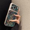 Креативный ретро-чехол для телефона с средневековым узором-тотемом для iPhone 17 16 15 14 13 12 11 Pro Max PLUS Air Leather Жесткий Черный Y2K Чехол