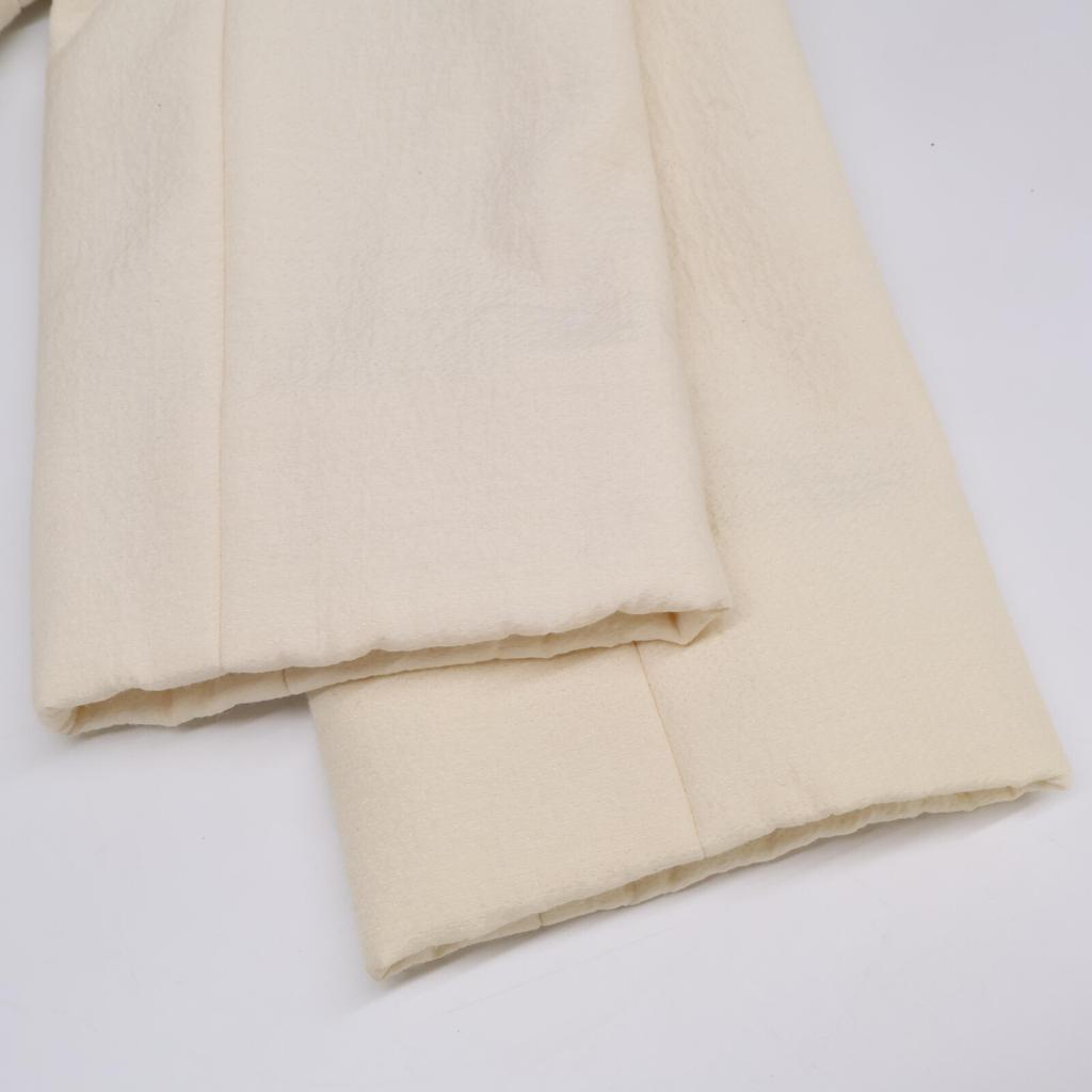 FOXEY Boutique 34690 Пуховик из альпаки с лисьим мехом и контрастным дизайном пальто 38 Слоновая костьБ/у