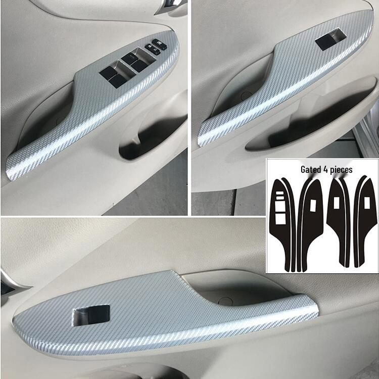 Carbon Fiber Door Handle Stickers for 2007-2013 Corolla Interior Modification