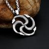 European and American Jewelry Retro Necklace Domineering Hollow Snake Men's Pendant Trendy Personality Stainless Steel Item Pendant Item