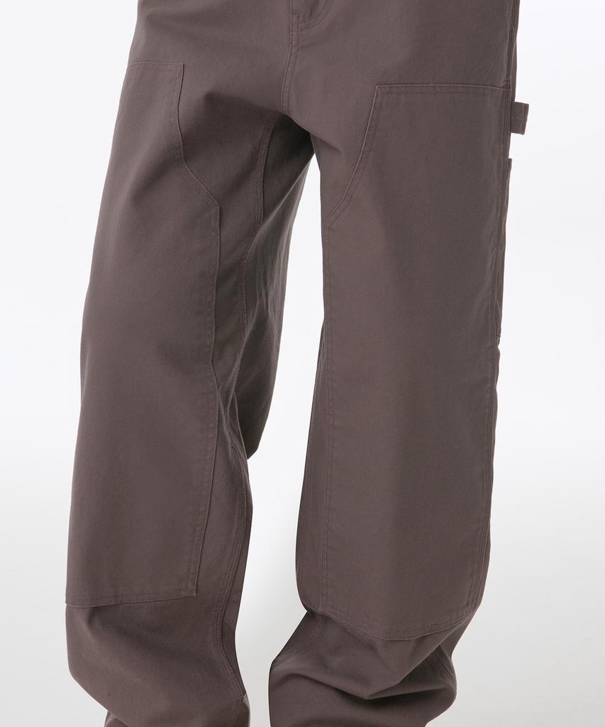 MUSINSA STANDARD Canvas Regular Fit Double Knee Carpenter Pants [Dusty Khaki]