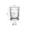 265ml/330ml Nordic Vintage Glass Cup Sun Flower Embossed Wine Glasses Milk Coffee Cup Cold Drink Glass Transparent Water Cups