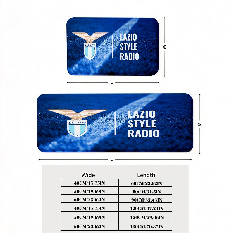 Lazio Print Flannel Kitchen Mat Christmas Soft Area Rug Non Slip Floor Carpet Home Decoration