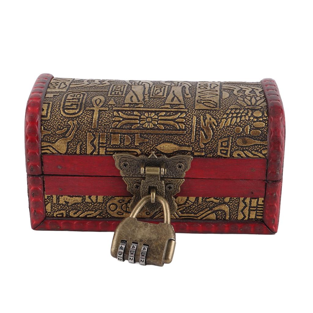 Винтажный классический деревянный футляр в европейском стиле, ящик для хранения ювелирных изделий, контейнер для украшения дома (# 1)