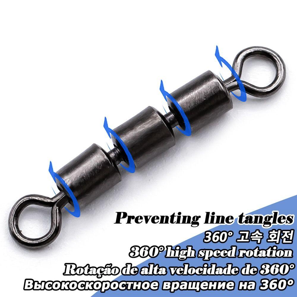 10 шт., тройной подшипник, 3 роликовых вертлюга, высокоскоростные вертлюжки для рыболовной бочки, вертлюги для ловли карпа