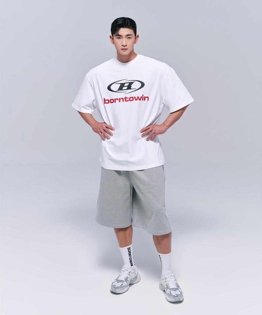 BORN TO WIN Symbol B Logo T-Shirts [White]
