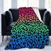 Animal Skin Printed Blanket Leopard Tiger Stripe Flannel Blanket Four Seasons Nap Blanket Bedroom Decorative Blanket