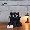 Цельнолитая статуэтка кота, фигурка призрака, 3D-печатное декоративное украшение, гладкая поверхность, жуткая скульптура, мини-украшение для рабочего стола, Хэллоуин