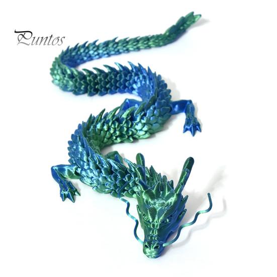 Китайская статуя дракона, напечатанная на 3D-принтере, фигурка дракона с подвижными суставами, шарнирная скульптура дракона, украшение стола для домашнего офиса