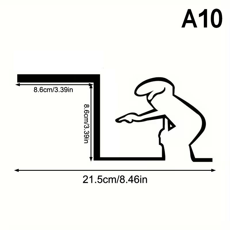 Minimalist La Linea Switch Sticker Cartoon Character Power Switch Decal Line Drawing Design Wall Decor For Home, Office, Cafe