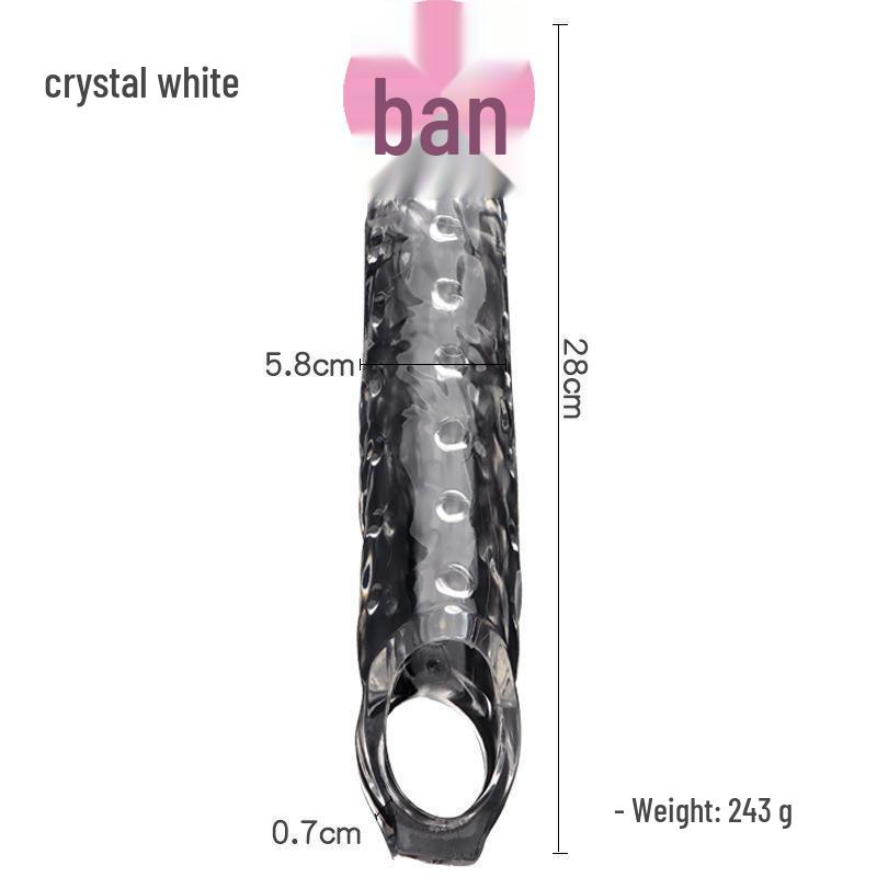 Armor Man Хрустальный зуб волка Рукав для удлинения пениса для пар