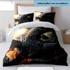 Black Dragon Duvet Cover Set Gothic Fantasy Dragon Bedding Quilt Cover Pillowcase Home Decor -QJY