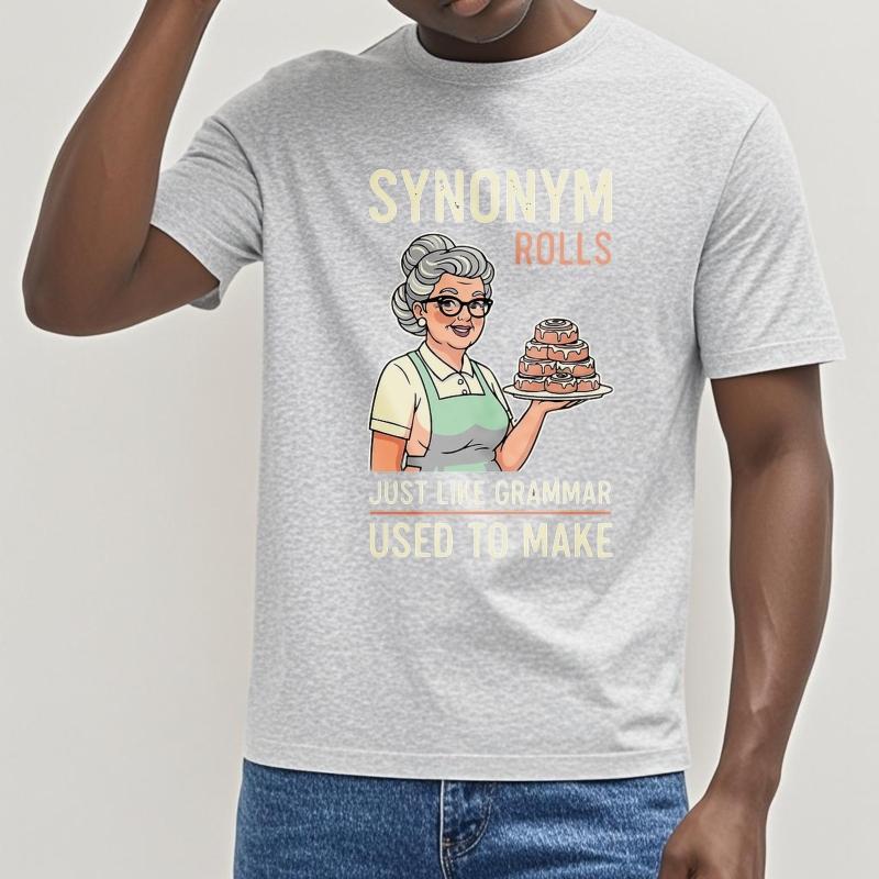 men brand tshirt Vintage summer Boys tshirt Synonym Rolls Just Like Grammar Used To Make Short Sleeve Travel Oneck tops