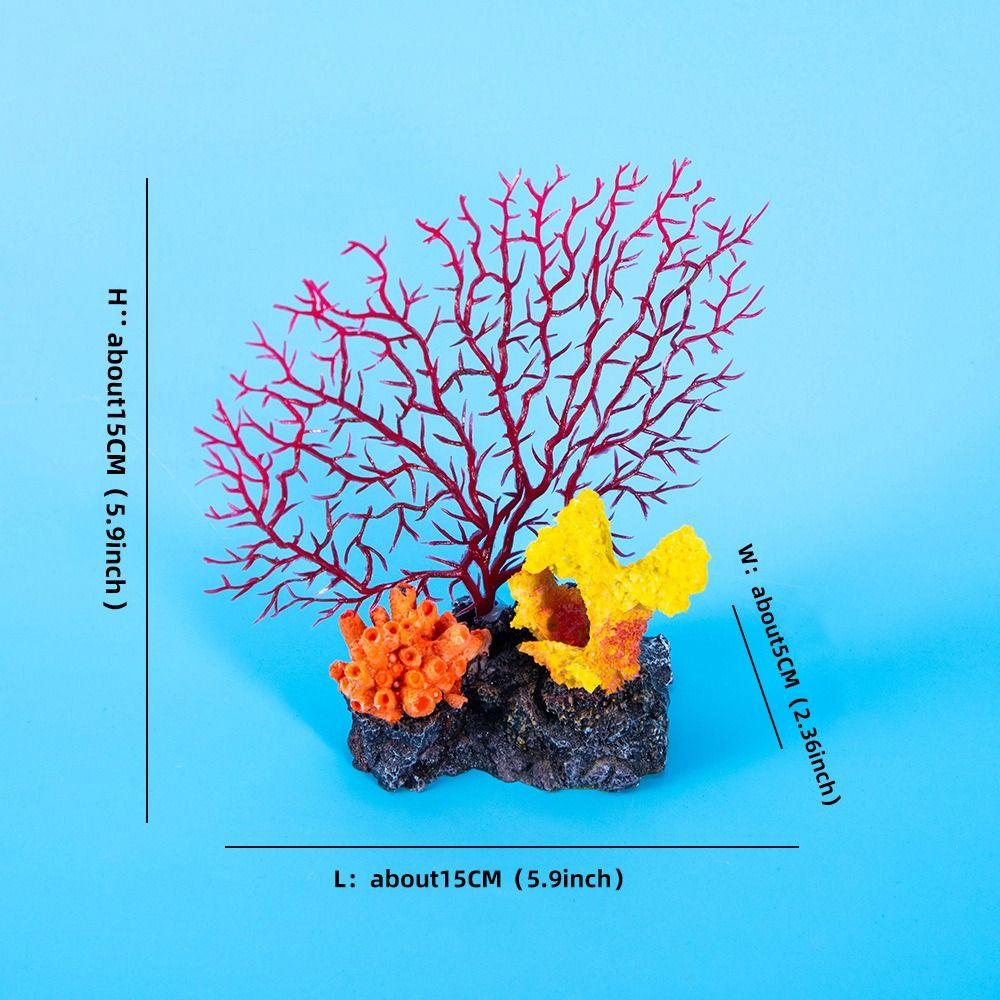 Красочное украшение для аквариума, ландшафт, смола, водные растения, игра рыб