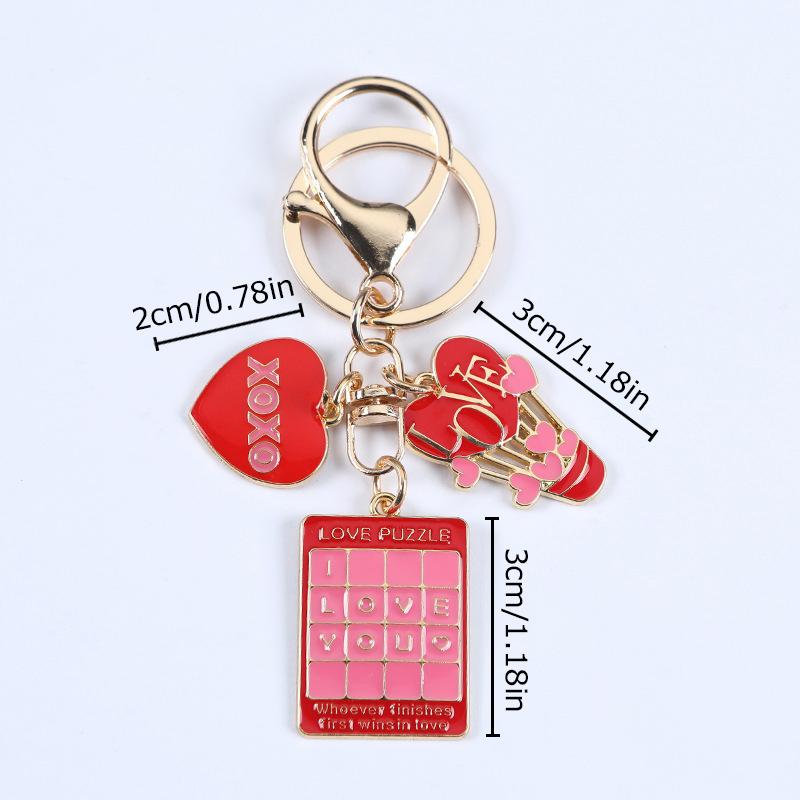 Женские и женские брелоки для ключей, держатели, украшения ко Дню святого Валентина, модные сумки в форме сердца, подвески, подарочные аксессуары