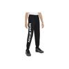 Air Club Fleece Logo Print Cuffed Knit Sports Pants Kids Bottoms Black FD2957-010