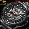 AILANG Швейцарские новые часы Автоматические механические часы Мужские водонепроницаемые часы