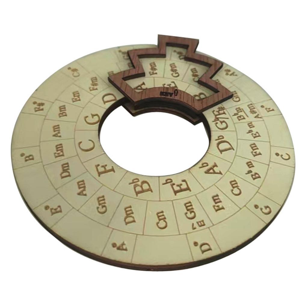 Music Melody Tool Wooden Melody Tool Round Wooden Melody Chord Tool Chord Wheel Fifth Wheel