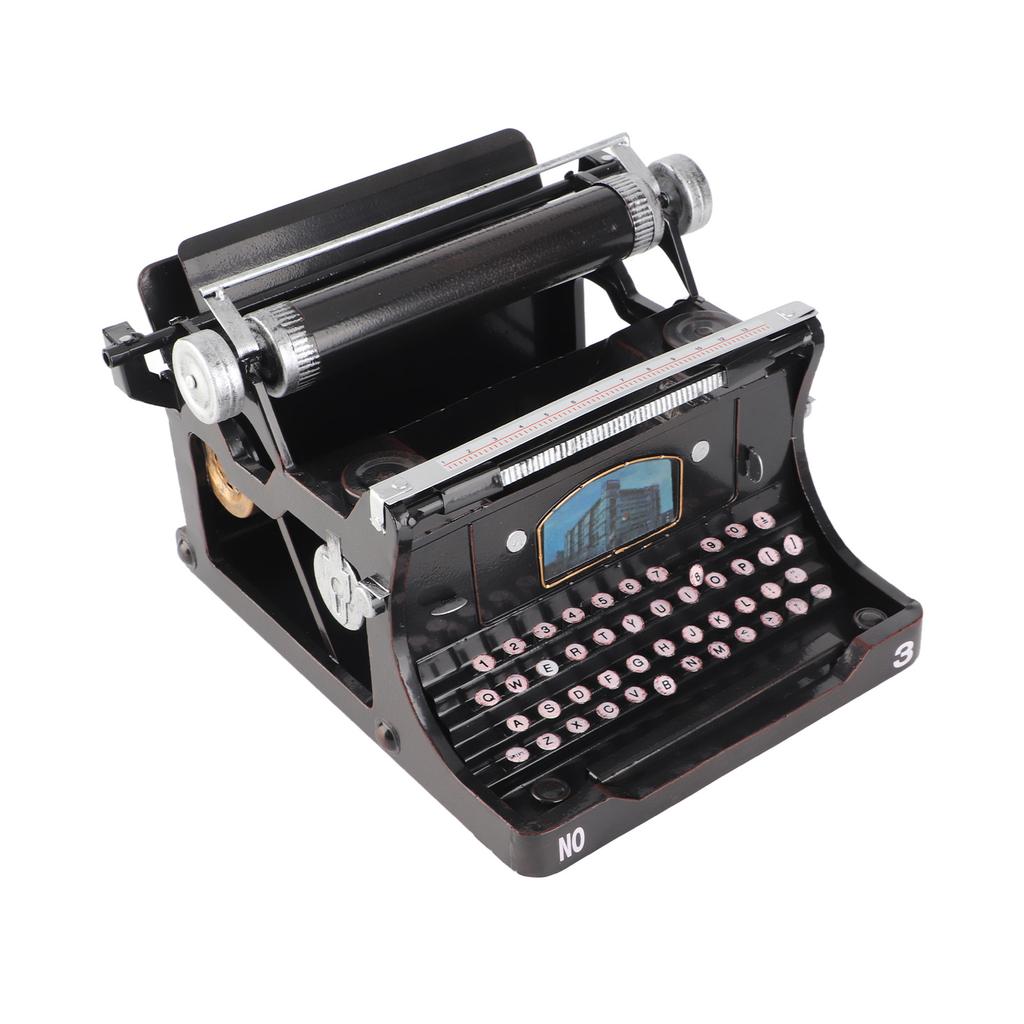 Старинная пишущая машинка Модель Черный Ретро Винтаж Портативный Ручной Реквизит Ручной Работы Модель Украшения