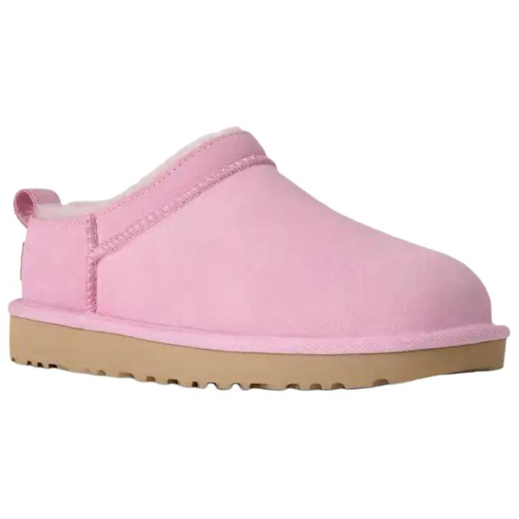 UGG Женские розовые зимние ботинки Micro Classic из замши с утеплителем 1173891-PKD