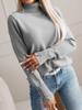 Women's Elegant 2025 Autumn/Winter Lapel Knitwear Solid Color Button Pullover Sweater