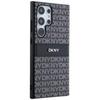 Dkny Кожаный чехол с монохромной полосой и металлическим логотипом для Samsung Galaxy S24 Ultra - черный