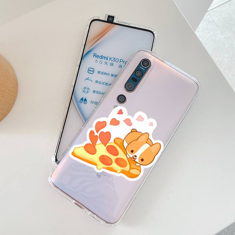 Милый чехол для телефона с корги для Samsung A12 21 30 31 51 52 70 71 для Redmi 8 9 10 для Honor 10 70 50 Прозрачный чехол