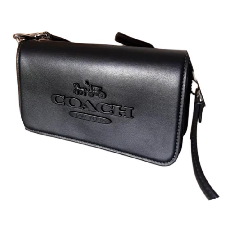 Coach Toni 19 Brand Logo Detachable Shoulder Strap Leather Crossbody Bag Small Unisex crossbody bag Black CT778-SVBK