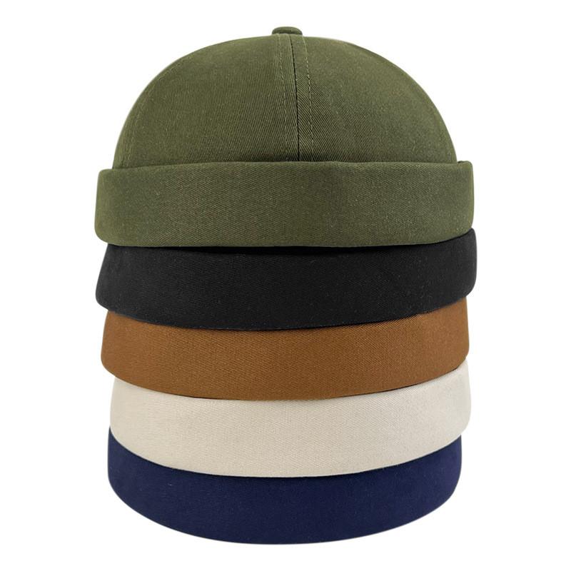 Melon Color Solid Peel Hat Warm Fashionable Adjustable Outdoor Cap Lightweight