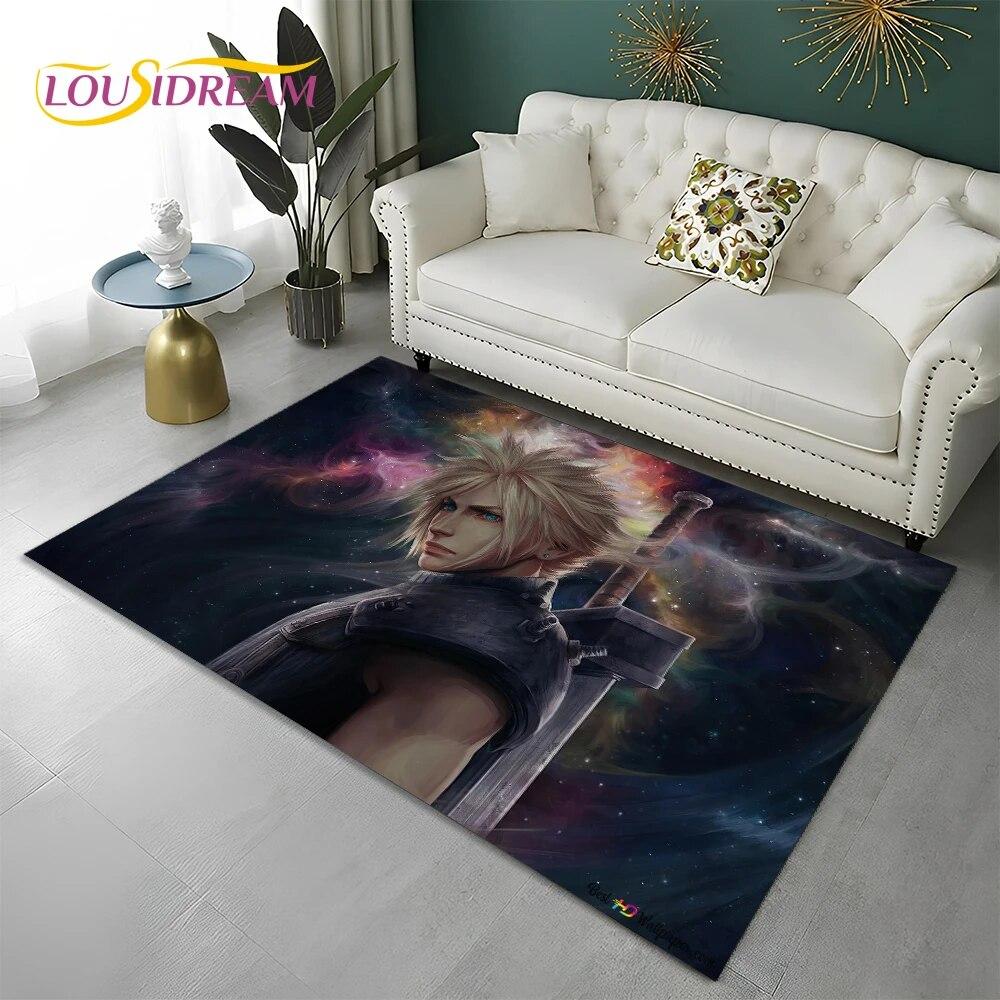 FF14 Gamer HD Final Fantasy Game 3D ковер для дома, гостиной, спальни, дивана, коврик для двери, декор, детский коврик, нескользящий напольный коврик