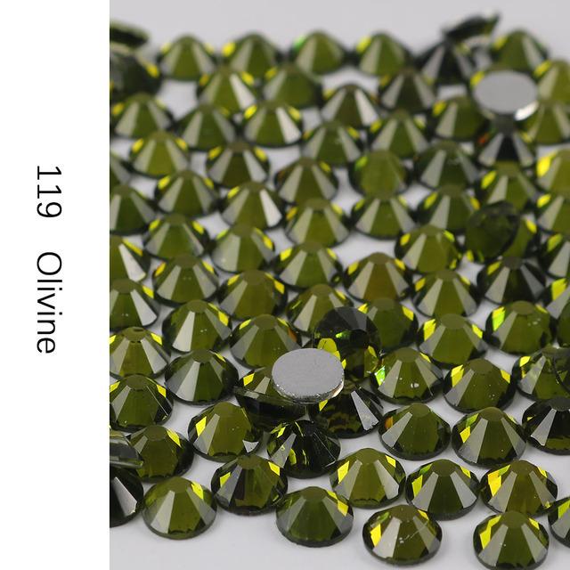 Стразы без горячей фиксации, кристалл Ab Ss3-Ss30, стразы для ногтей с плоской задней частью, стразы премиум-качества, блестящие стразы для ногтей, хрустальный камень