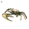 Smooth Edges Crab Micro Landscape Figurine Clear Carved Copper Creative Crab Statue for Home